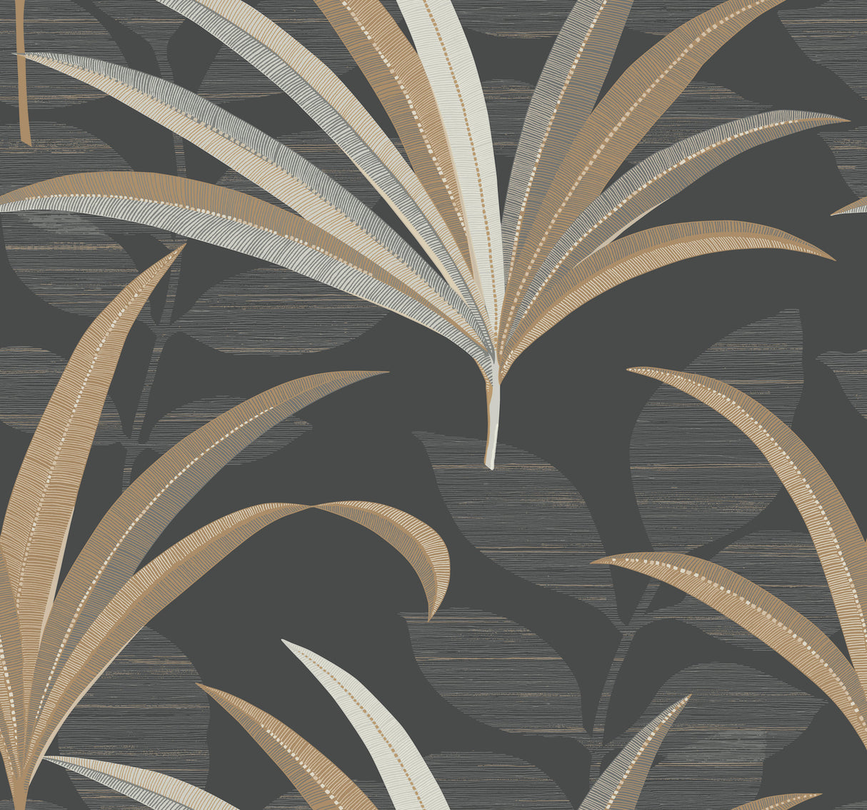 York CA1548 El Morocco Palm Black Wallpaper