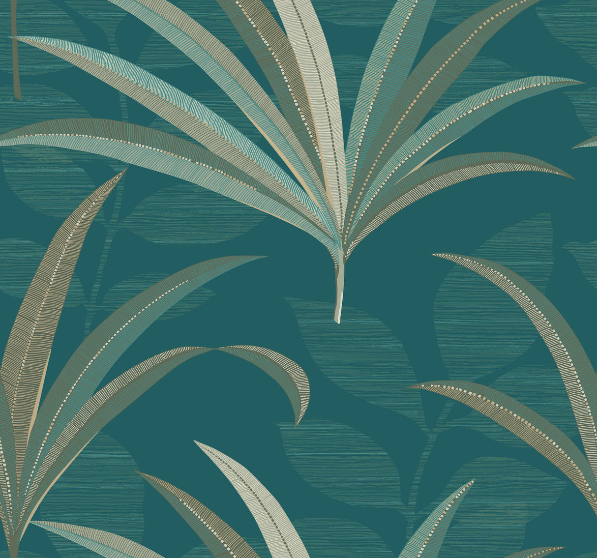 York CA1549 El Morocco Palm Blue Wallpaper