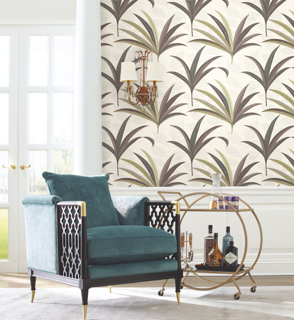 York CA1550 El Morocco Palm Beige Wallpaper