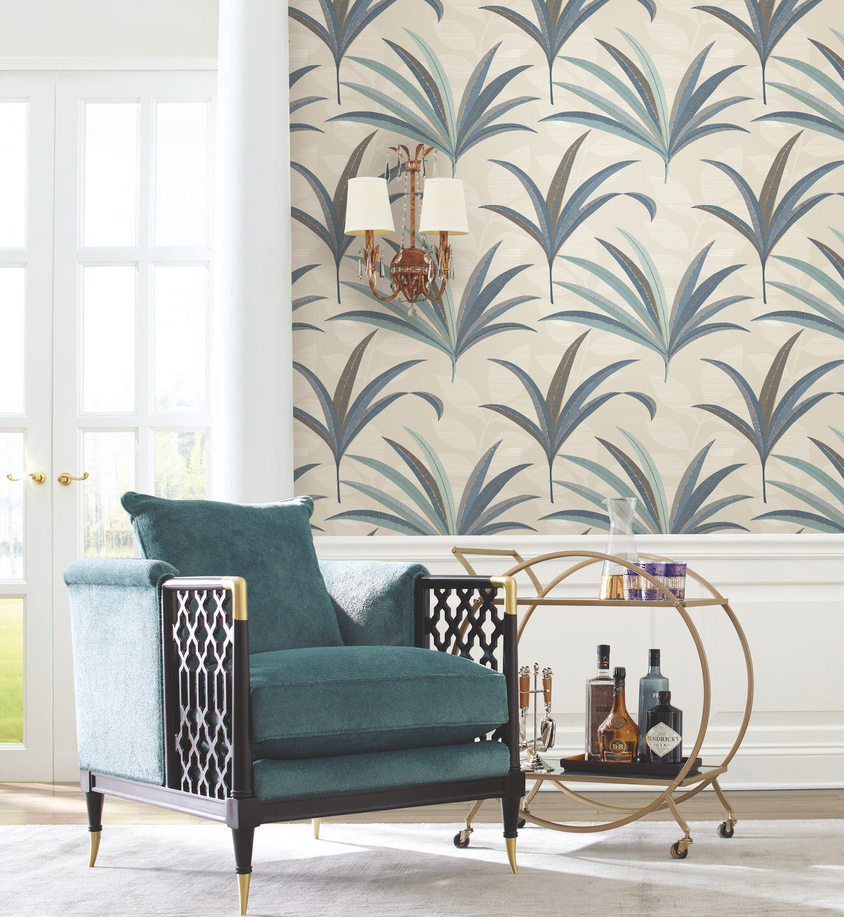 York CA1552 El Morocco Palm Beige Wallpaper