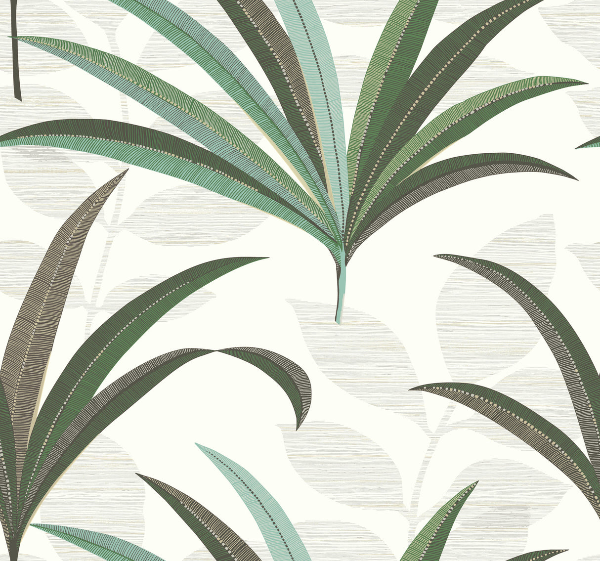 York CA1553 El Morocco Palm White Wallpaper