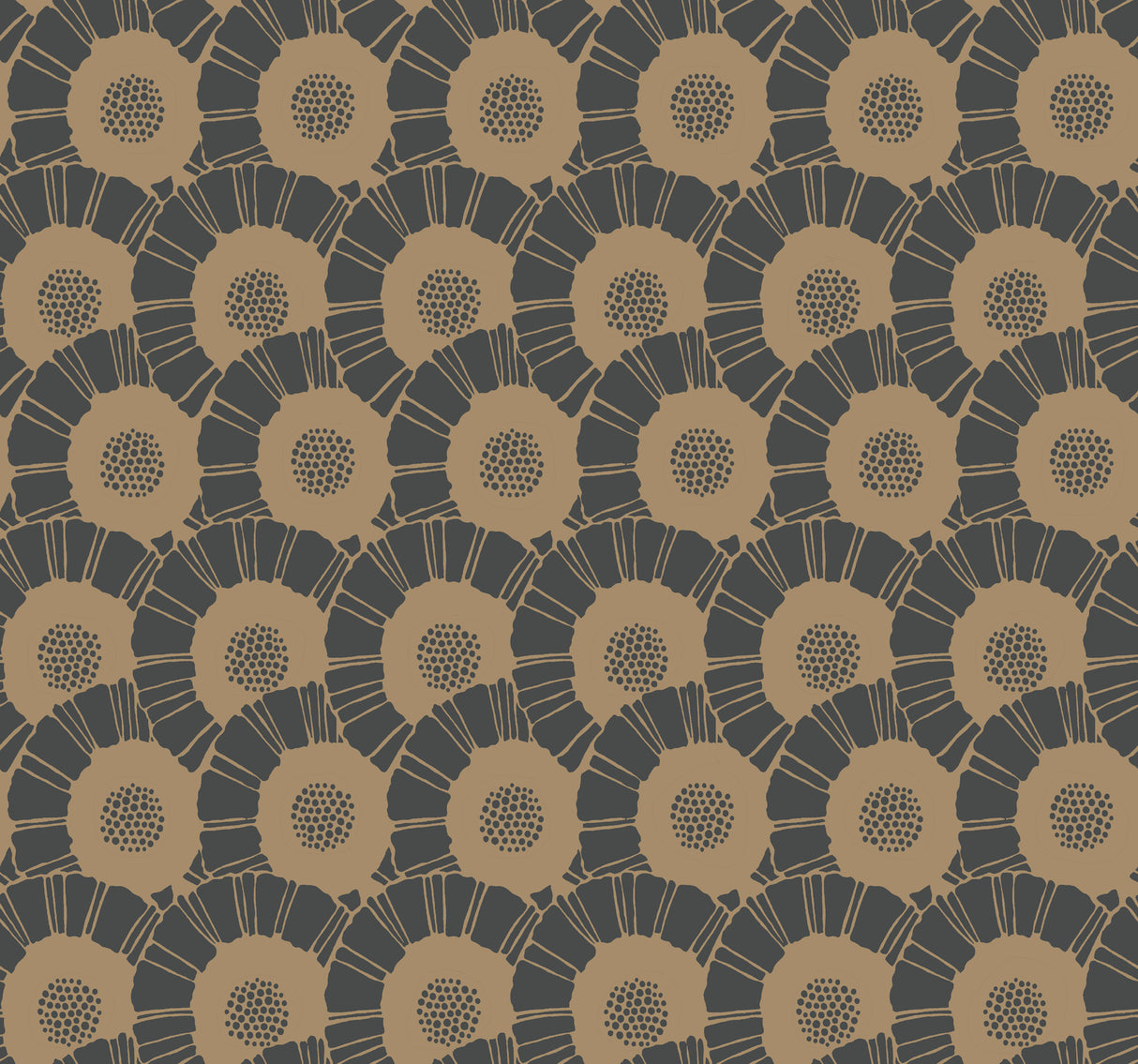 York CA1559 Coco Bloom Black Wallpaper