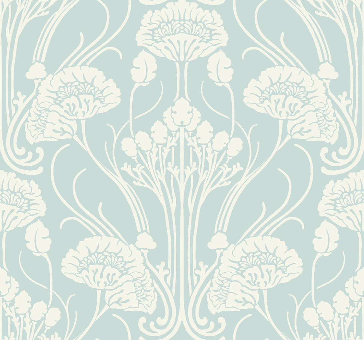 York CA1569 Nouveau Damask Blue Wallpaper