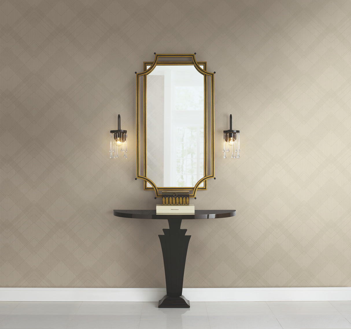 York CA1588 Jazz Age Beige Metallic Wallpaper