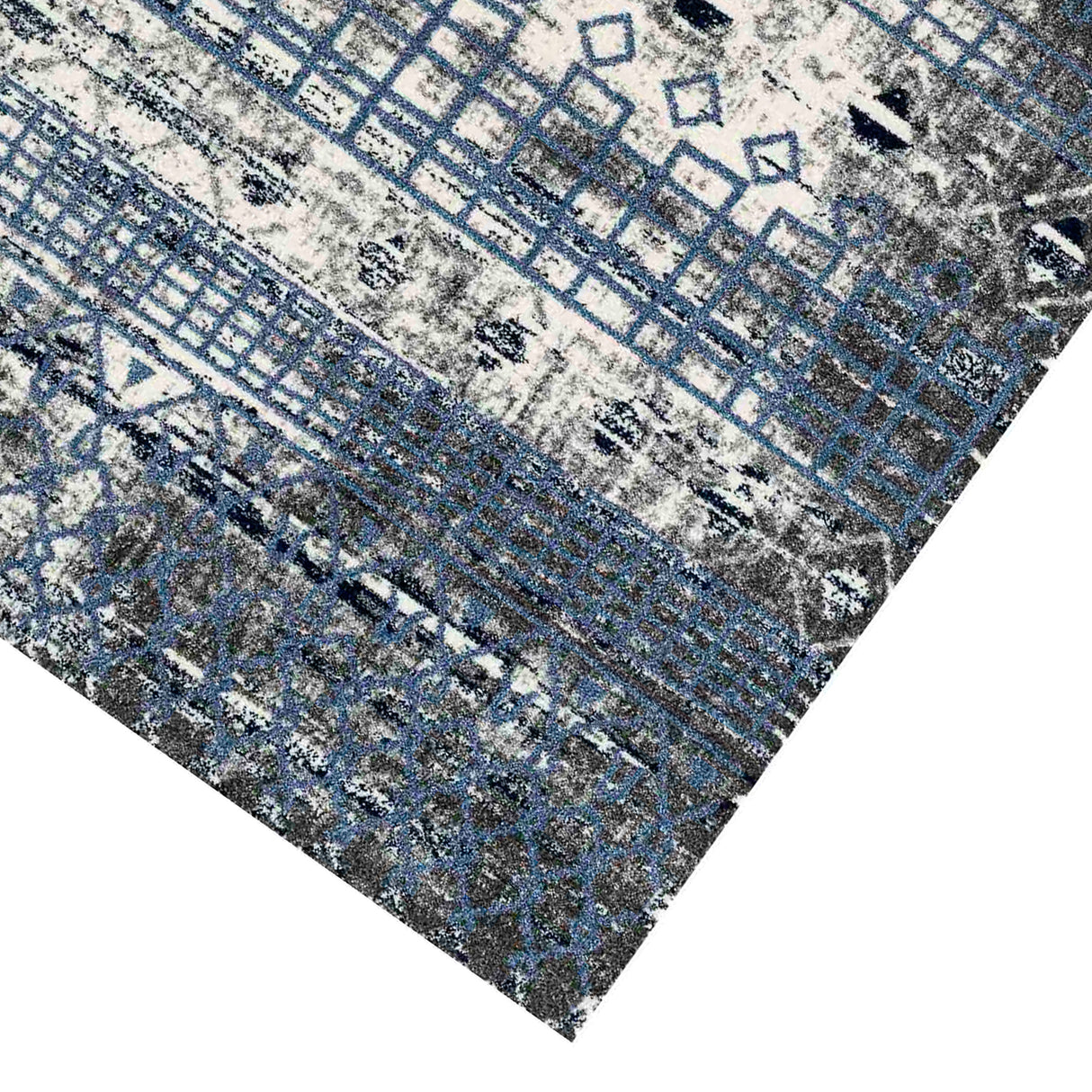 Amer Rugs CAR-1 Caribe Moroccan Inspired /Blue Runner Rug, 2'1" X 6'4" Area Rug