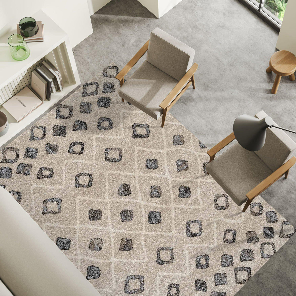 Amer Rugs CAR-12 Caribe Moroccan Inspired Runner Rug, 2'1" X 6'4" Area Rug