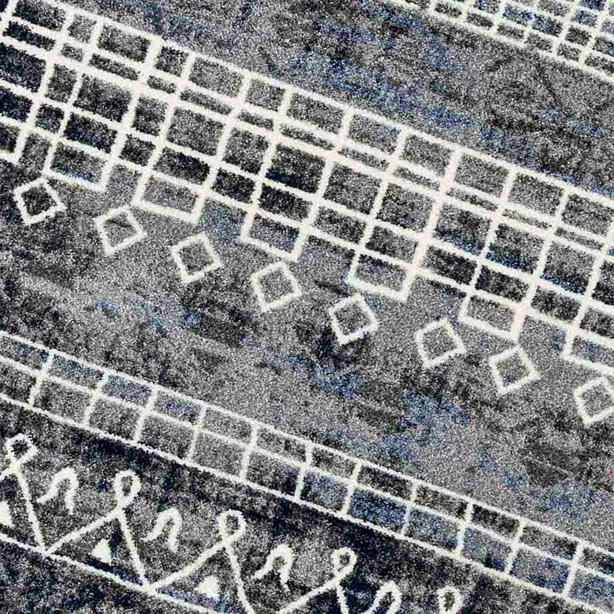 Amer Rugs CAR-3 Caribe Moroccan Inspired /Ivory Runner Rug, 2'1" X 6'4" Area Rug