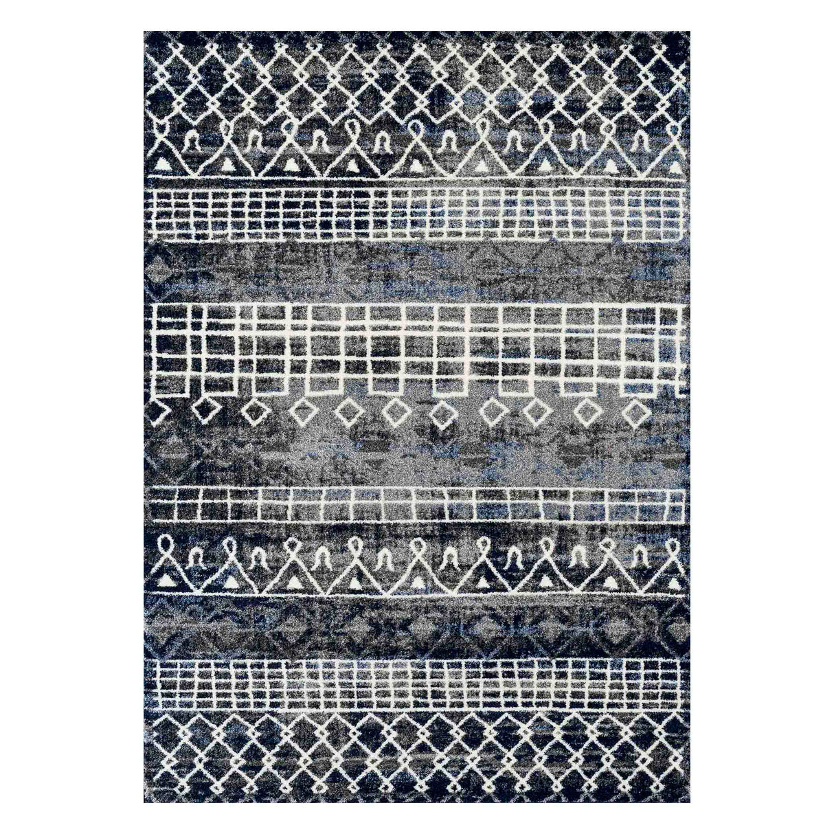 Amer Rugs CAR-3 Caribe Moroccan Inspired /Ivory Runner Rug, 2'1" X 6'4" Area Rug