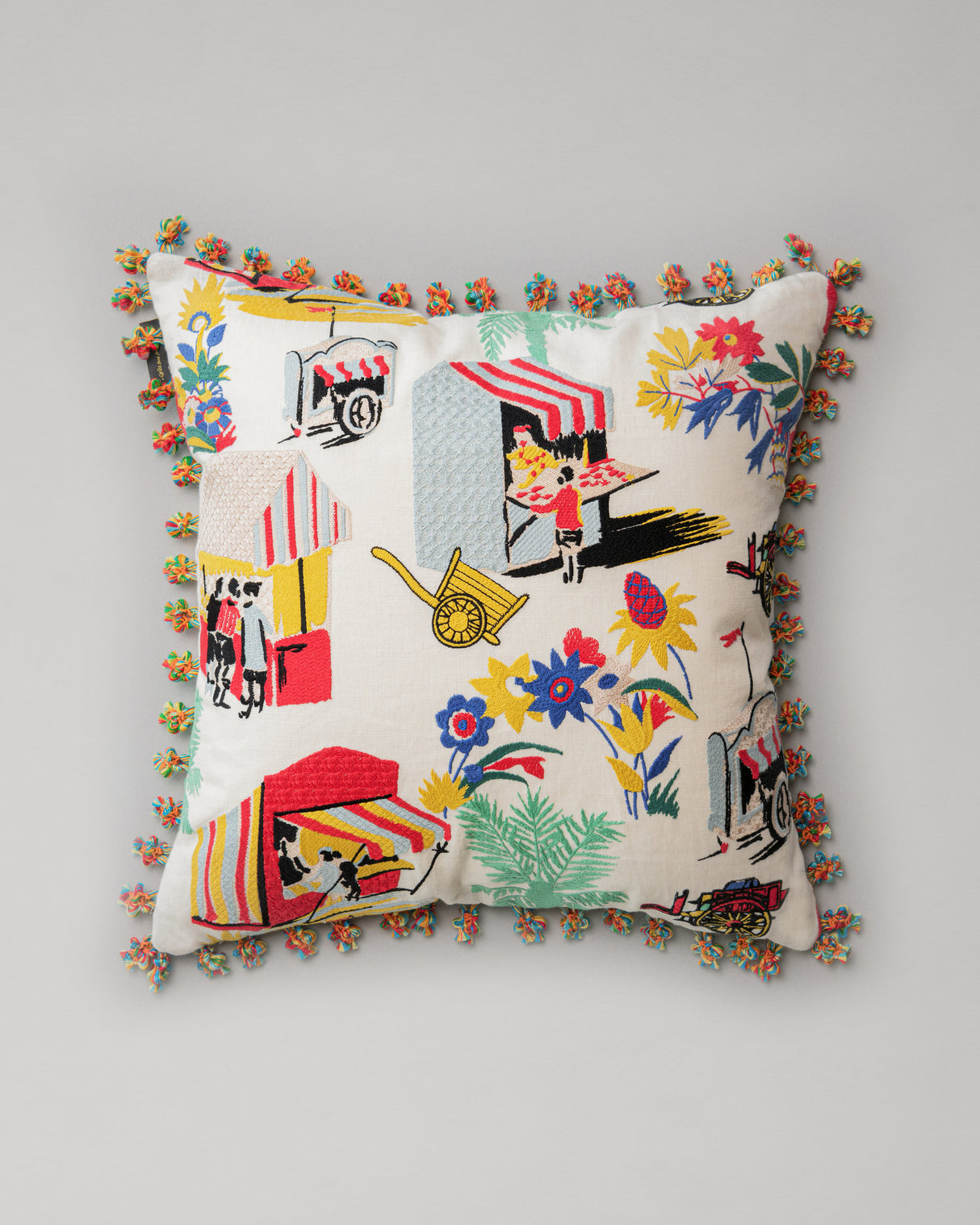 MindtheGap CARRETO DEL CIBO Embroidered Cushion - Lifestyle Collection 2024