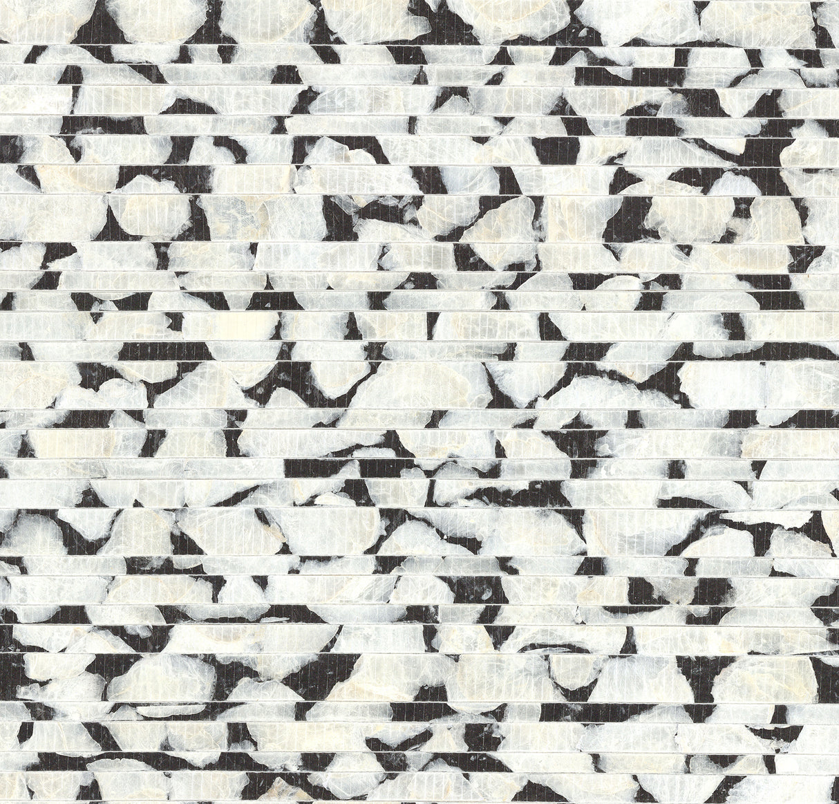 York CC1201 Capiz Offering Black & White Wallpaper