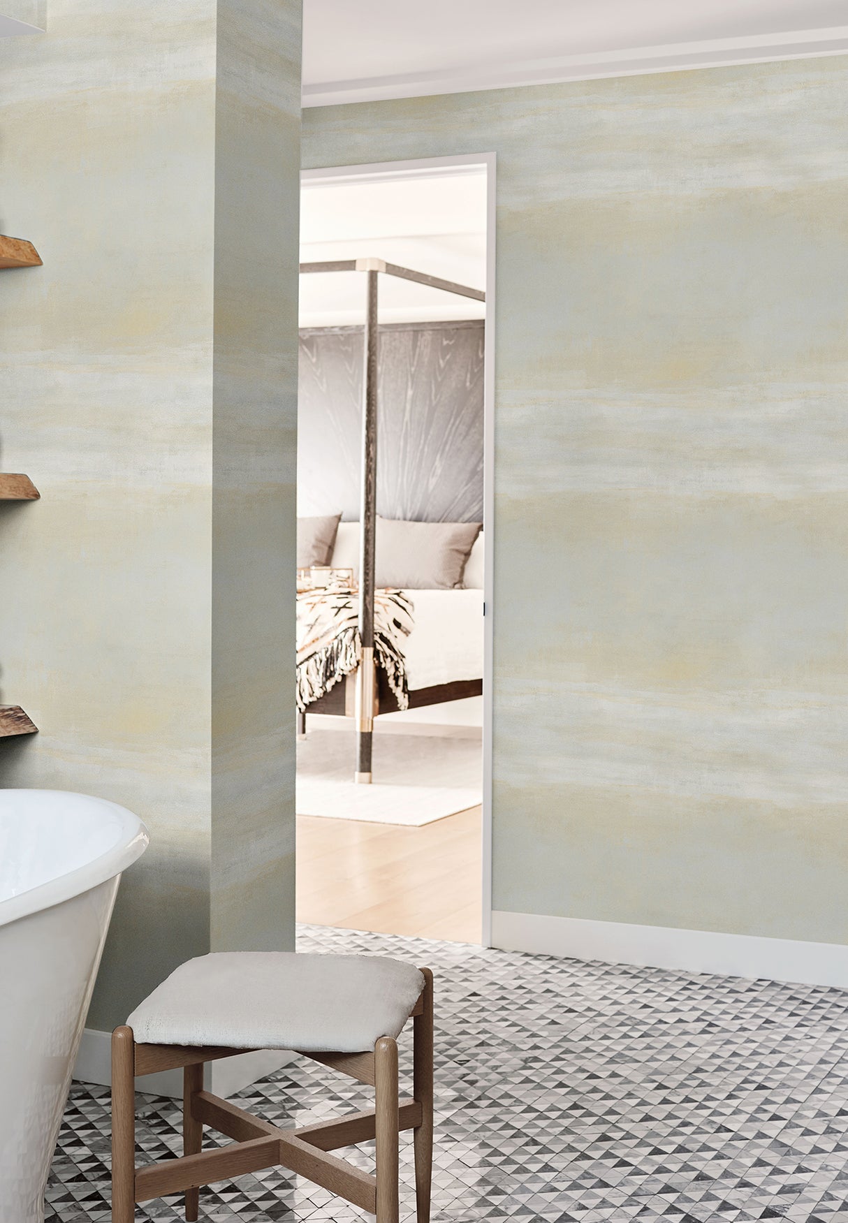 York CC1253 Serene Reflection Fog Wallpaper