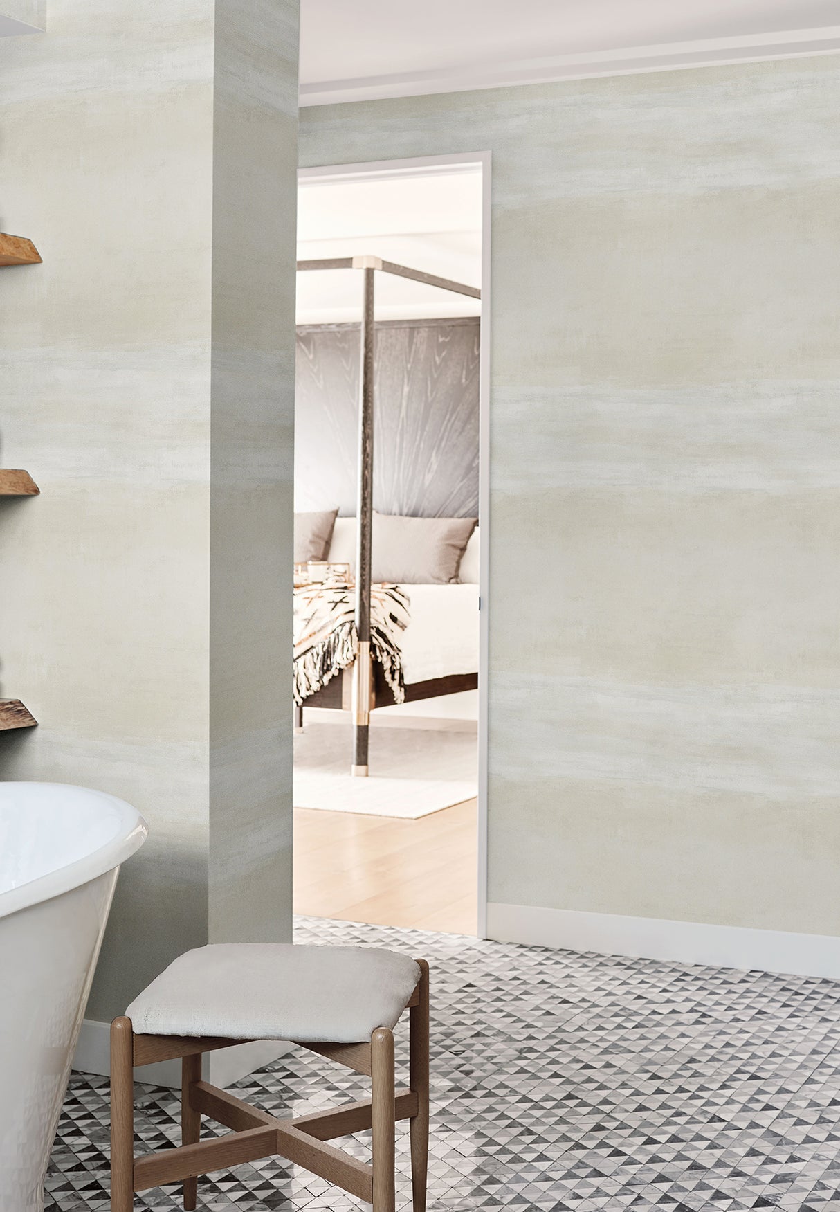 York CC1254 Serene Reflection Natural Wallpaper