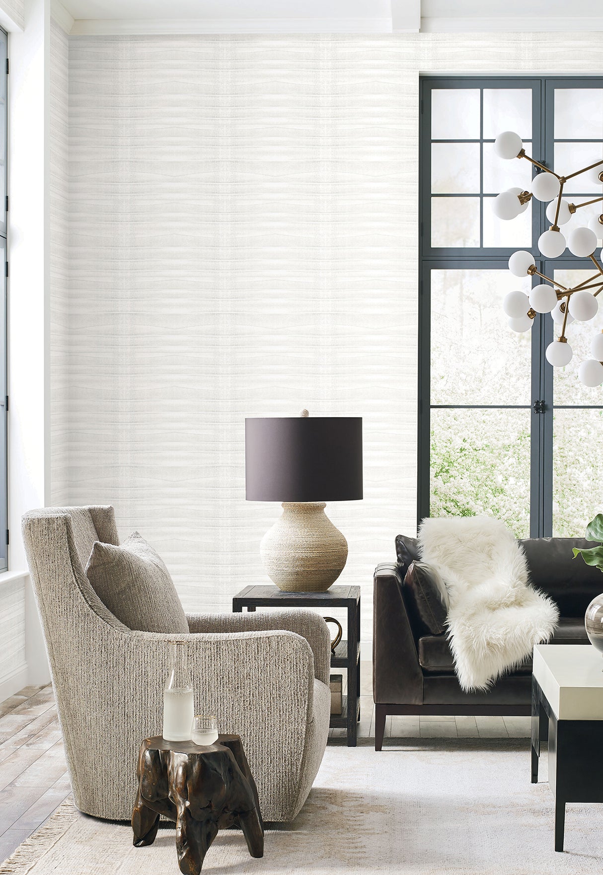 York CC1261 Grey Stone Talc Wallpaper