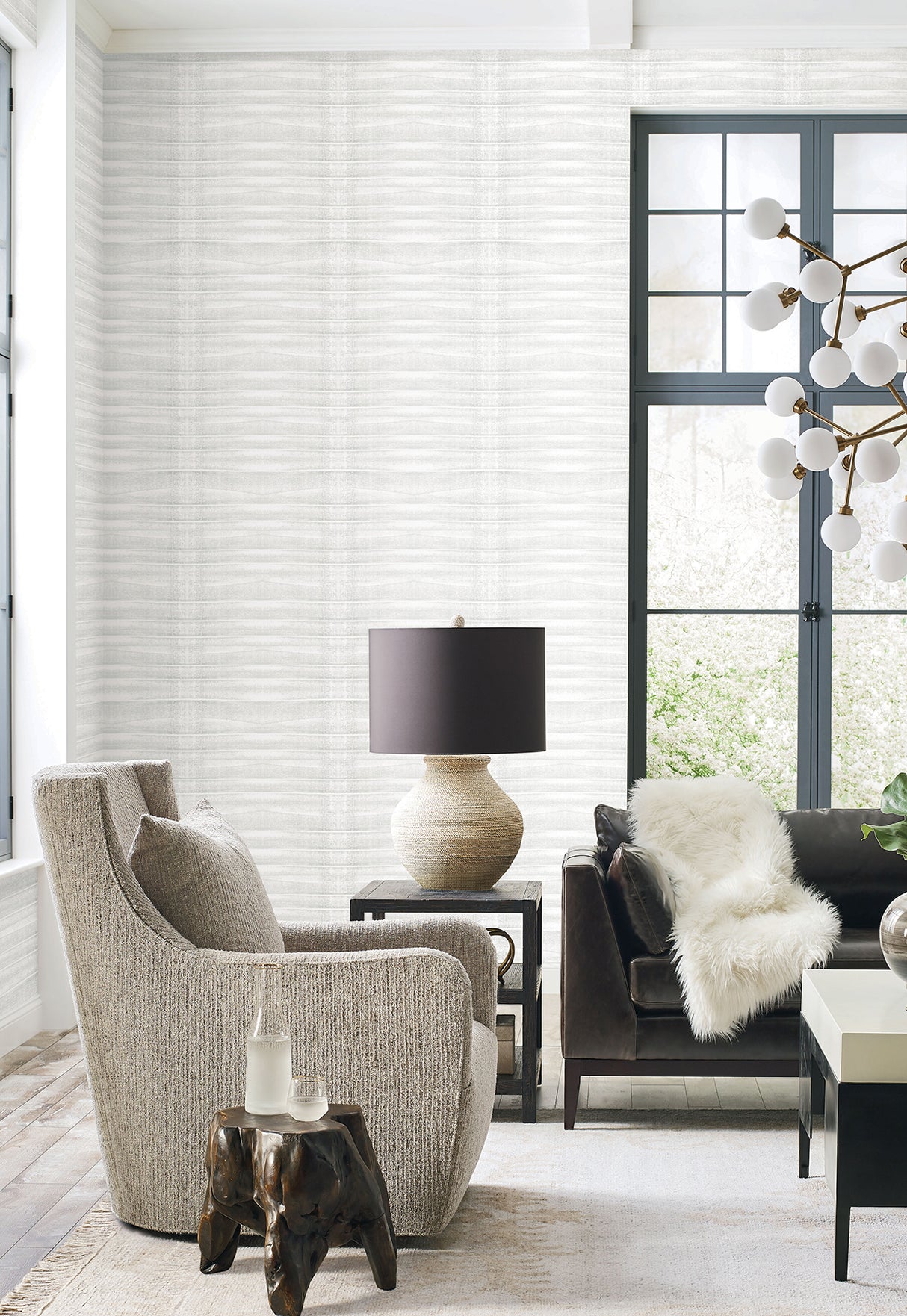 York CC1262 Grey Stone Fog Wallpaper