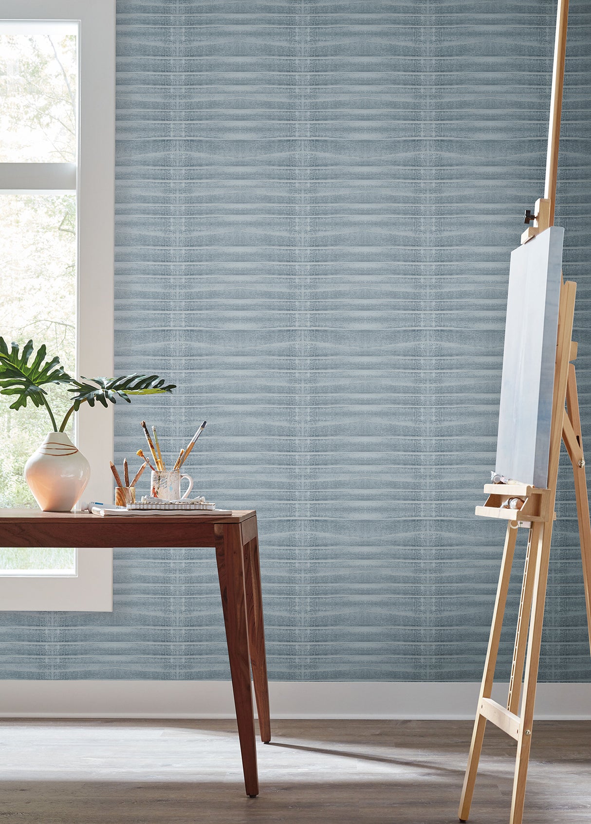 York CC1265 Grey Stone Blue Wallpaper