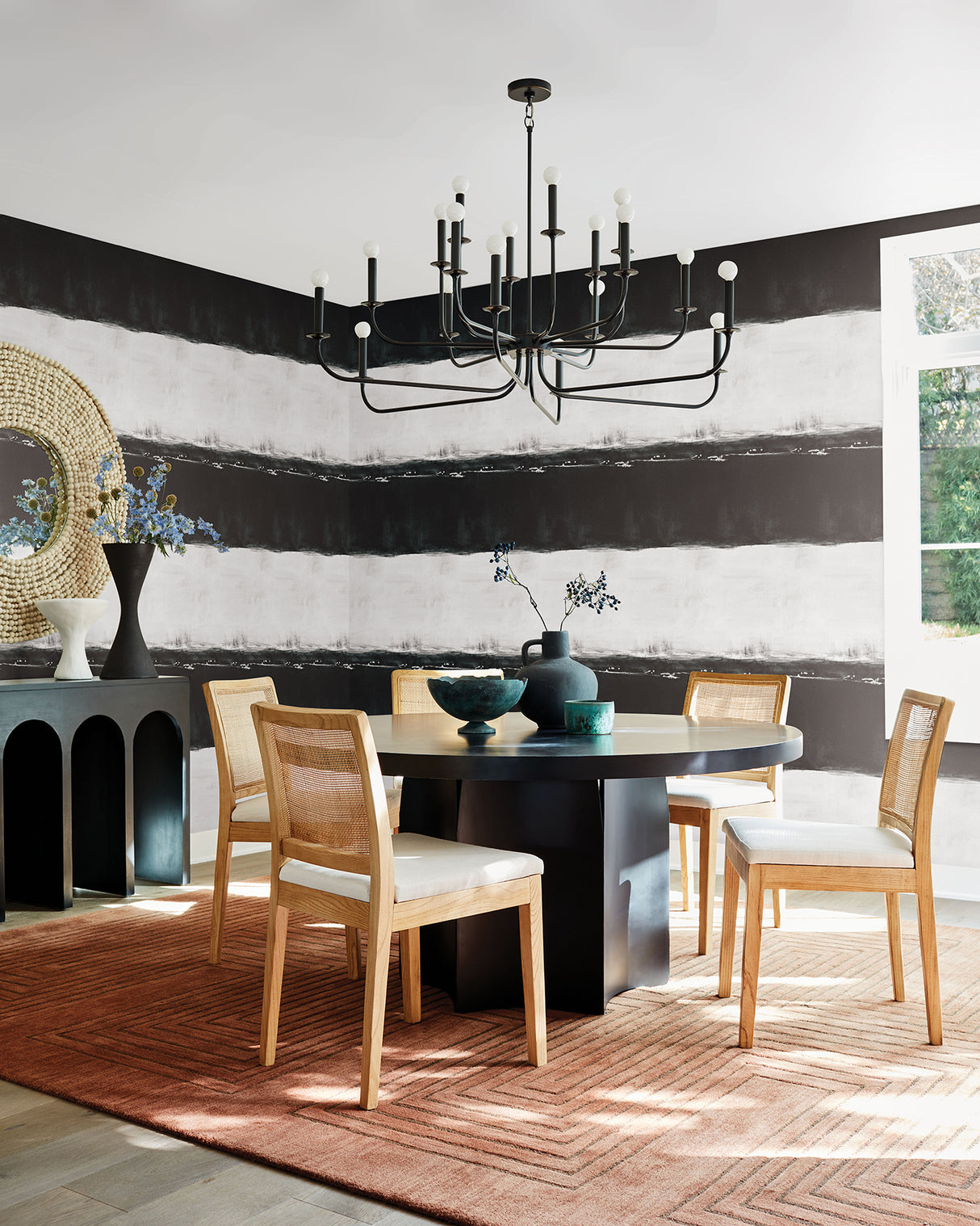 York CC1271 Ink Wash Black Wallpaper