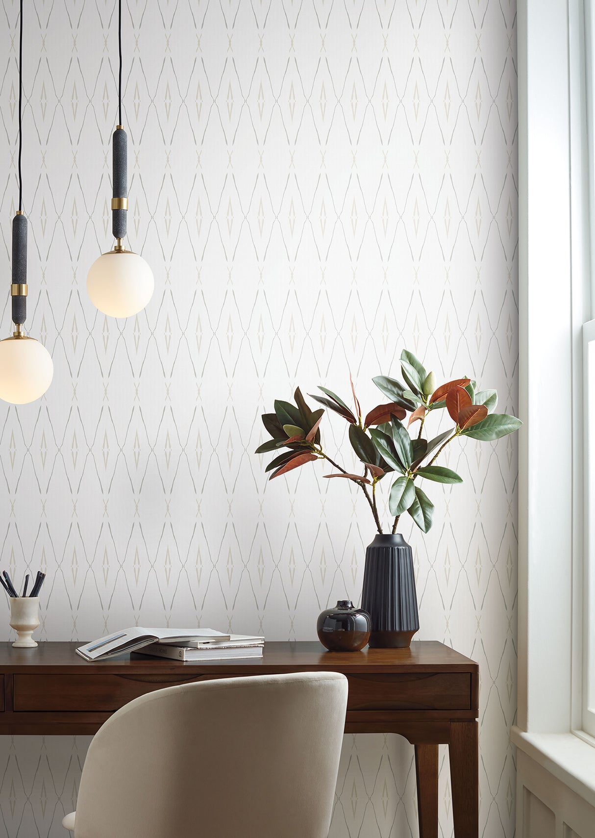 York CC1283 Artifact Silhouettes Natural Wallpaper