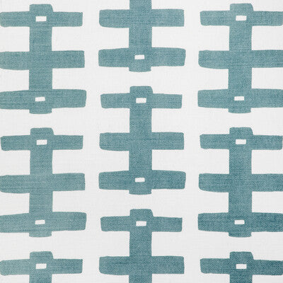 CAROLINE CECIL TEXTILES CCF-2306.1615.0 BRIDGE DENIM/OYSTER Fabric - ORIGINS