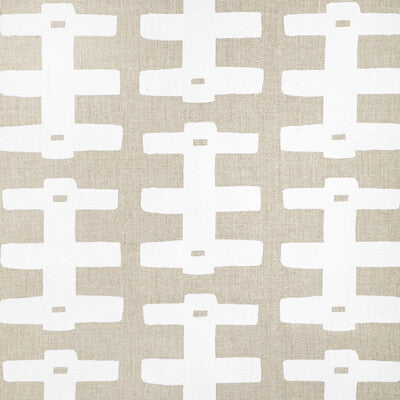 CAROLINE CECIL TEXTILES CCF-2309.161.0 BRIDGE WHITE/NATURAL Fabric - ORIGINS