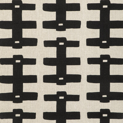 CAROLINE CECIL TEXTILES CCF-2309.8116.0 BRIDGE BLACK/NATURAL Fabric - ORIGINS