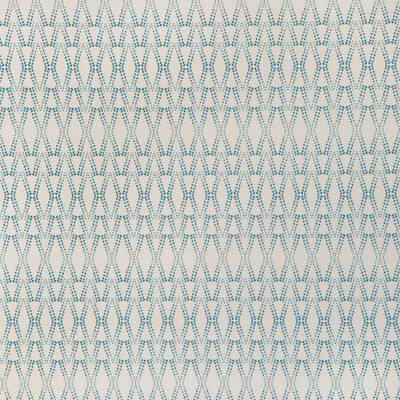 CAROLINE CECIL TEXTILES CCF-2324.1635.0 KETUT TEAL/OYSTER Fabric - ORIGINS