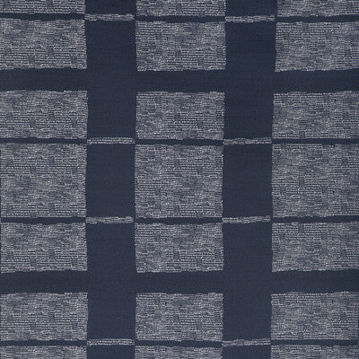 CAROLINE CECIL TEXTILES CCF-2337.1650.0 REED DARK NAVY/OYSTER Fabric - ORIGINS