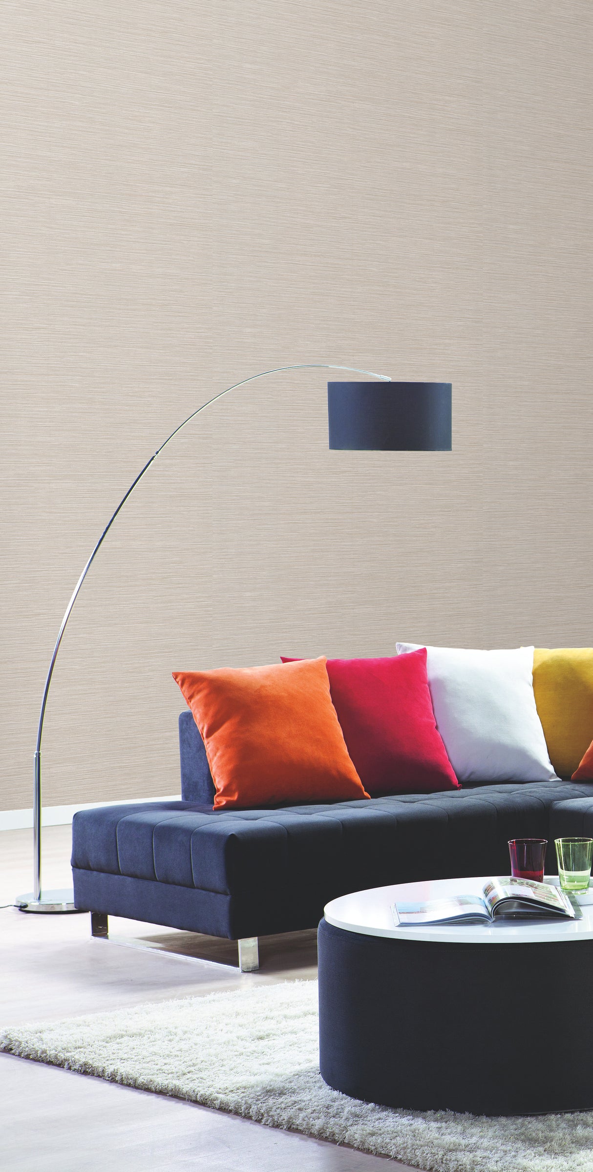 York CD1032N Ramie Weave Light Grey Wallpaper