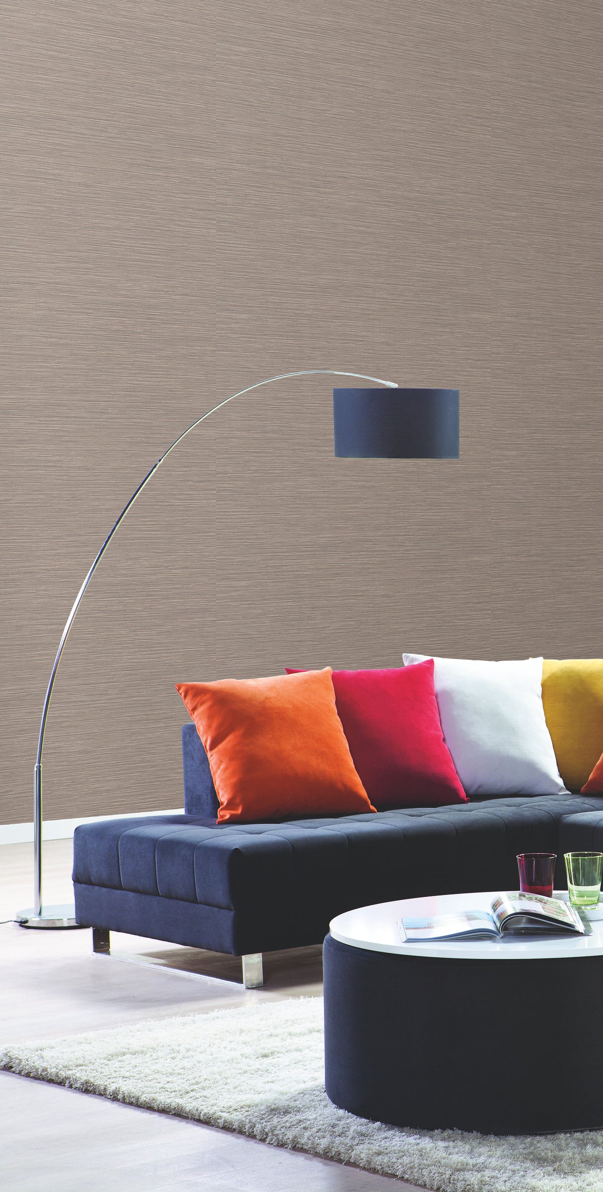 York CD1038N Ramie Weave Dark Grey Wallpaper