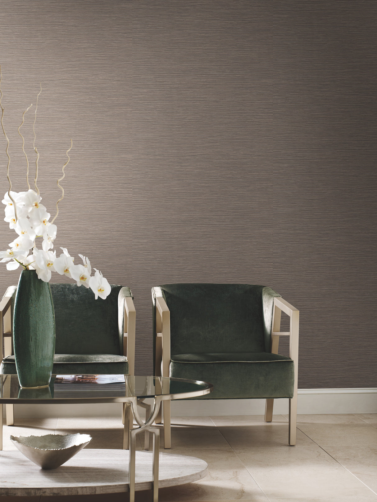 York CD1038N Ramie Weave Dark Grey Wallpaper