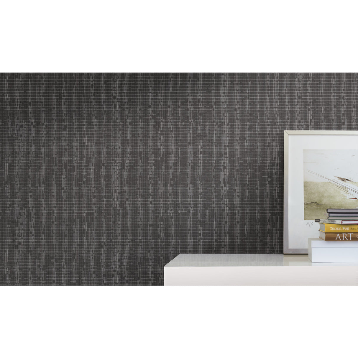 York CD1064N Wires Crossed Dark Grey Metallic Wallpaper