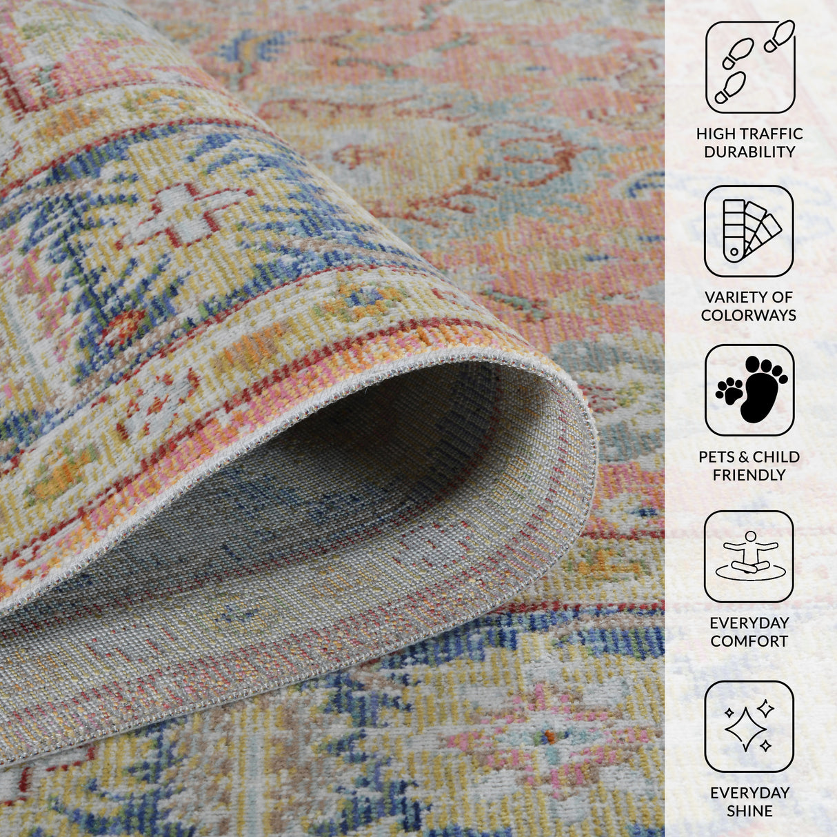 Amer Rugs CEN-16 Century Vintage Medallion Runner Rug, 2'6" X 8' Area Rug