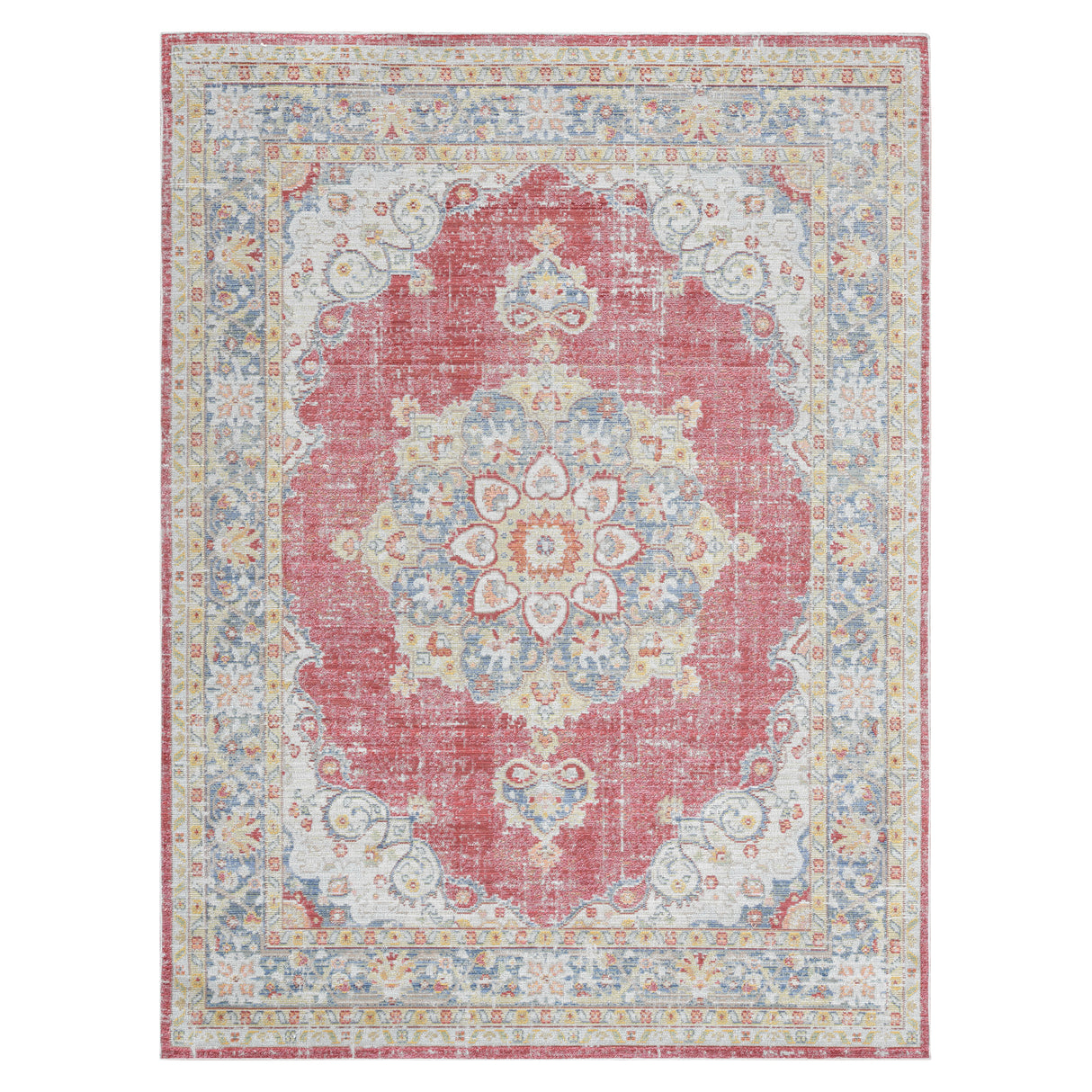 Amer Rugs CEN-20 Century Vintage Medallion /Teal Area Rug