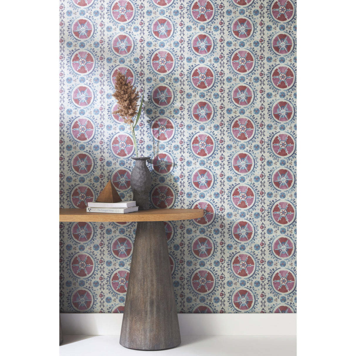 York CH1430 Fleurus Red & Blue Wallpaper