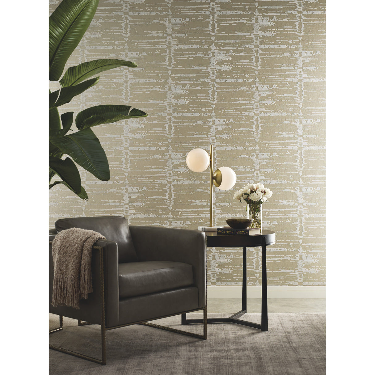 York CI2311 Velveteen Gold & Neutral Wallpaper