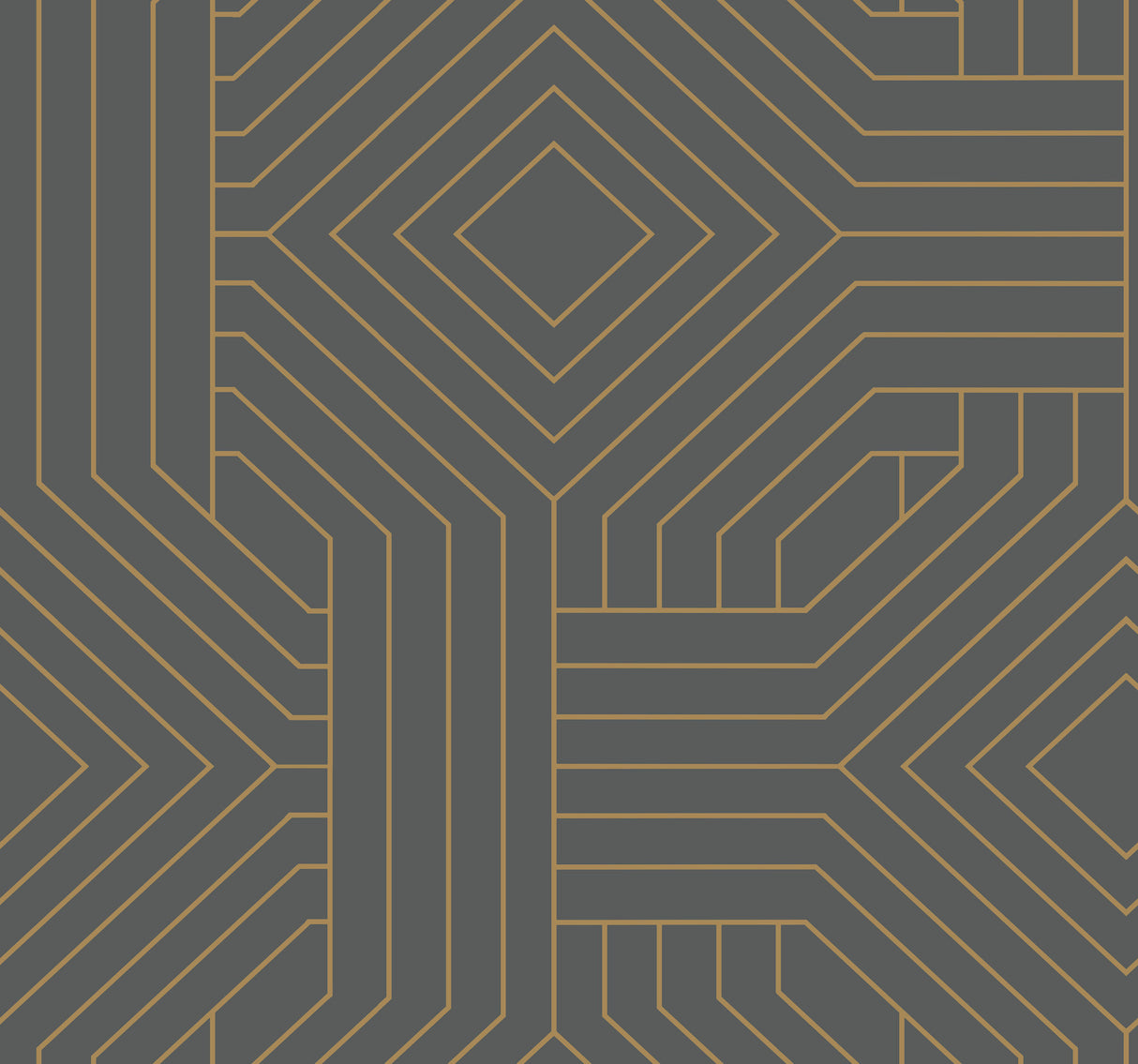 York CI2371 Diverging Diamonds Dark Grey Wallpaper