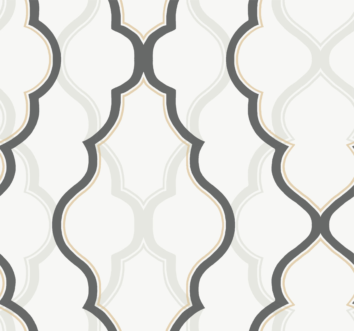 York CI2391 Double Damask White & Black Wallpaper