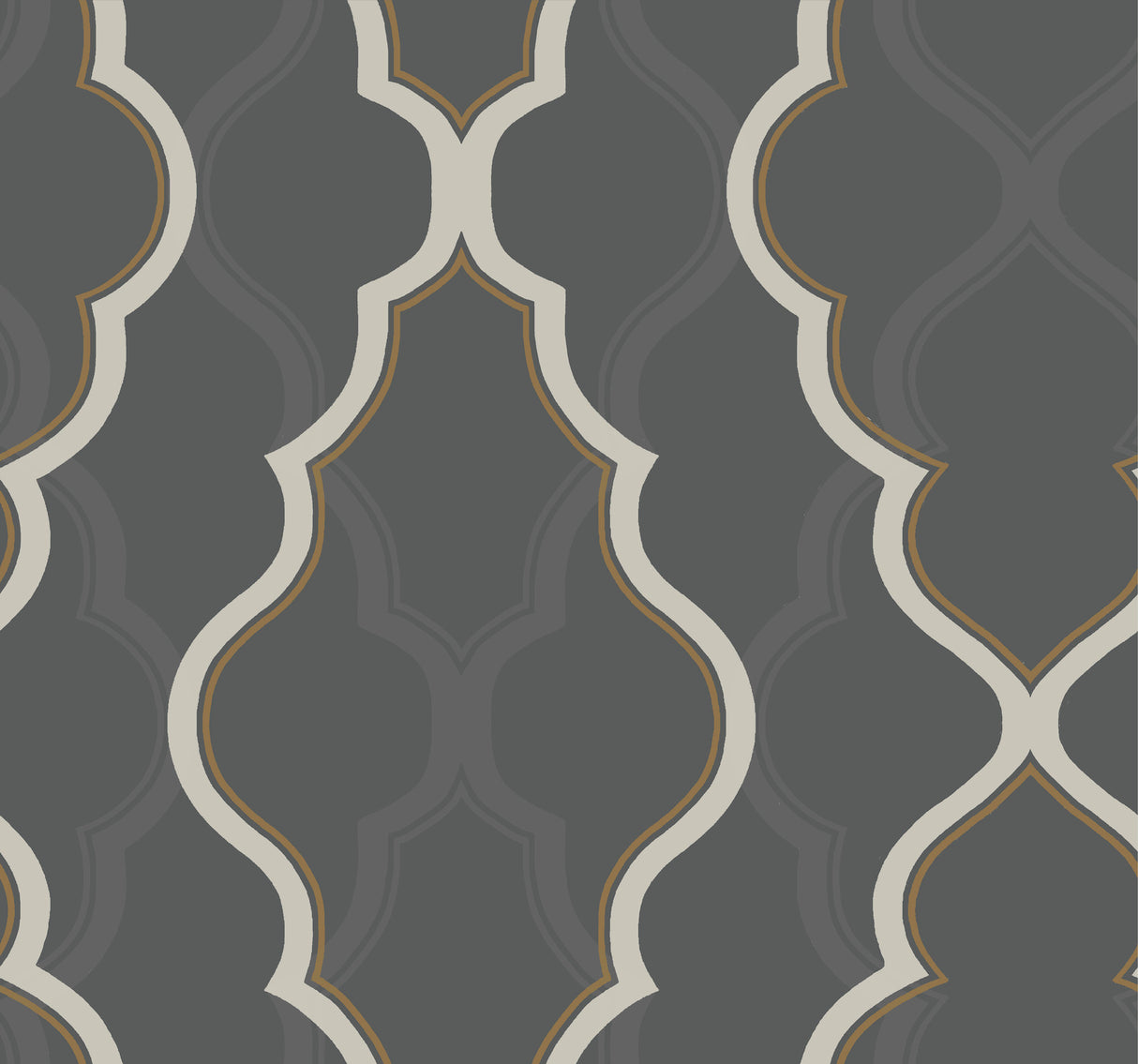 York CI2395 Double Damask Black Wallpaper