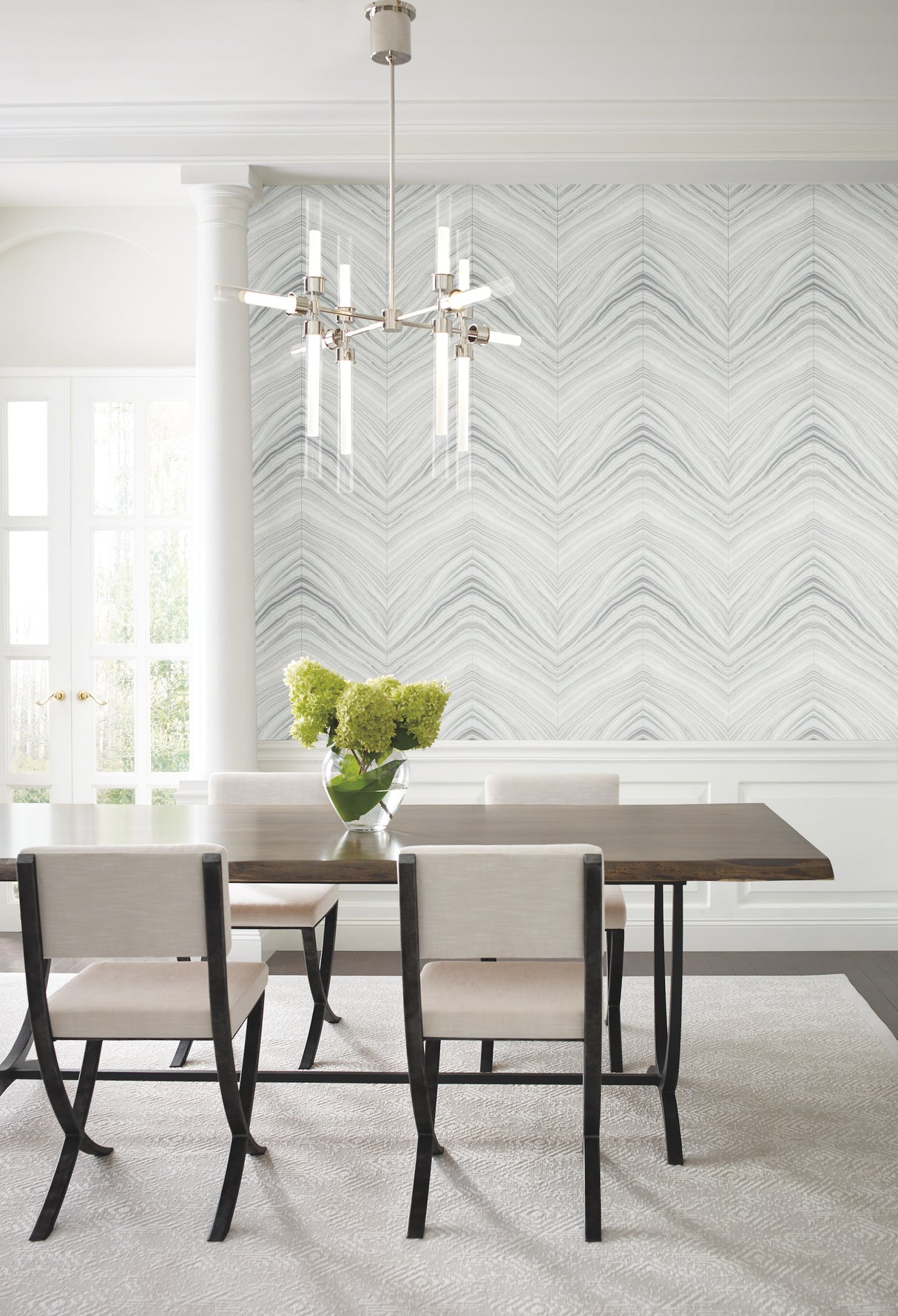 York CI2414 Onyx Strata Grey Wallpaper