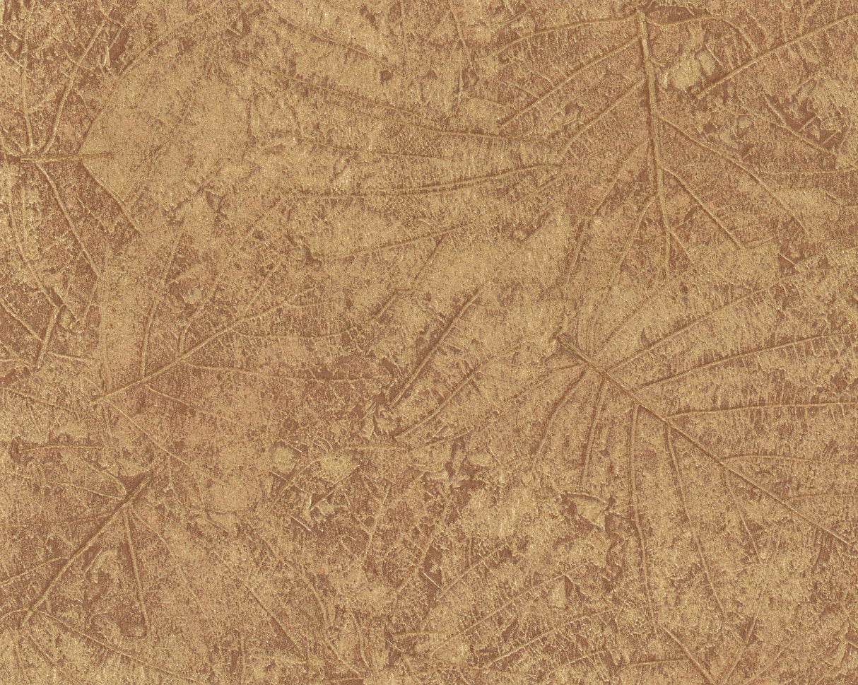 York CL1808 Tossed Leaves Copper Wallpaper