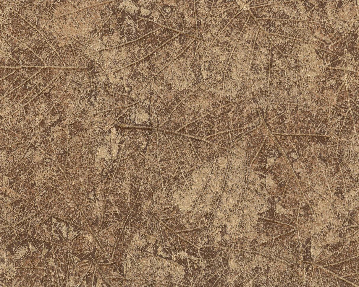 York CL1809 Tossed Leaves Brown Wallpaper