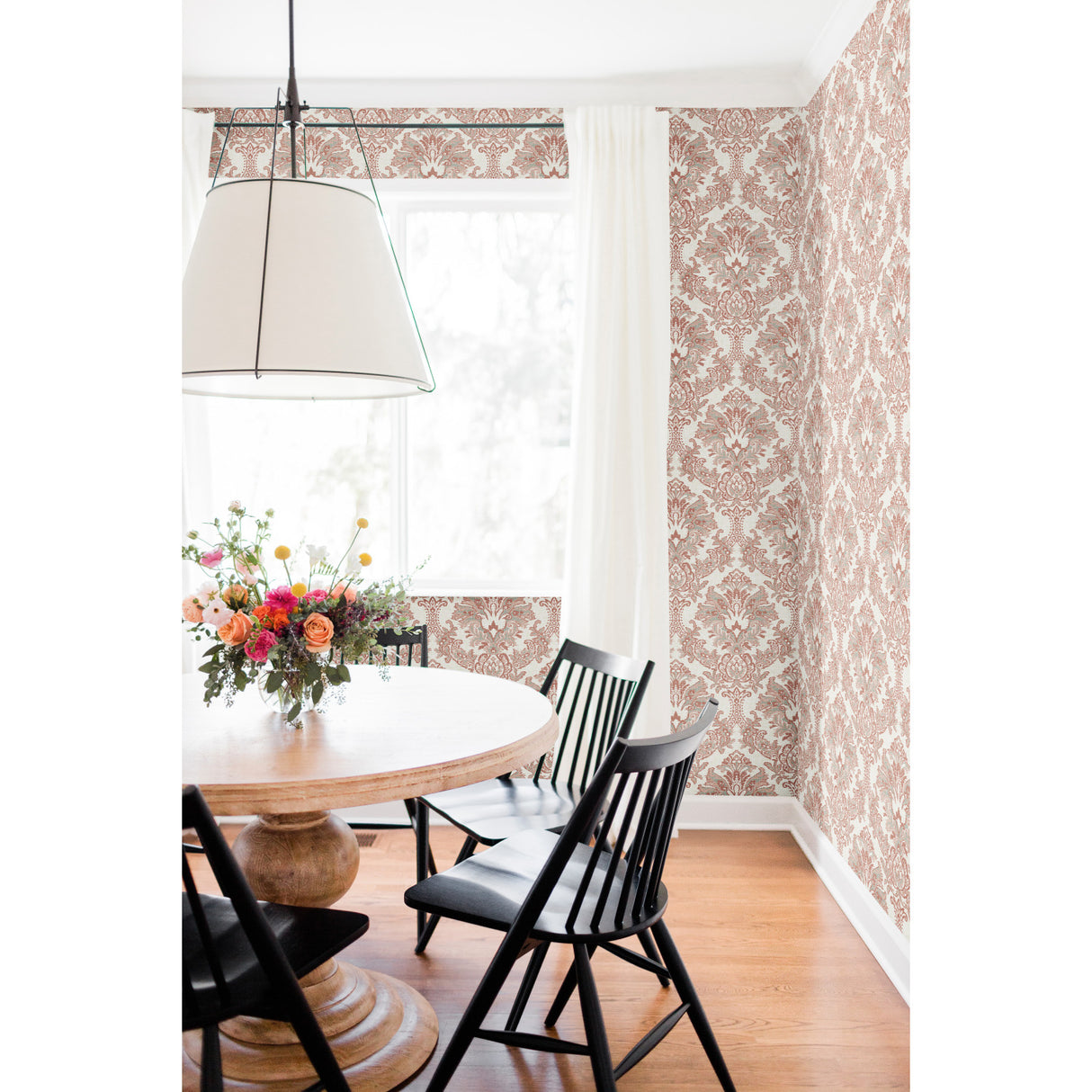 York CL2505 Bold Brocade Tan & Grey Wallpaper