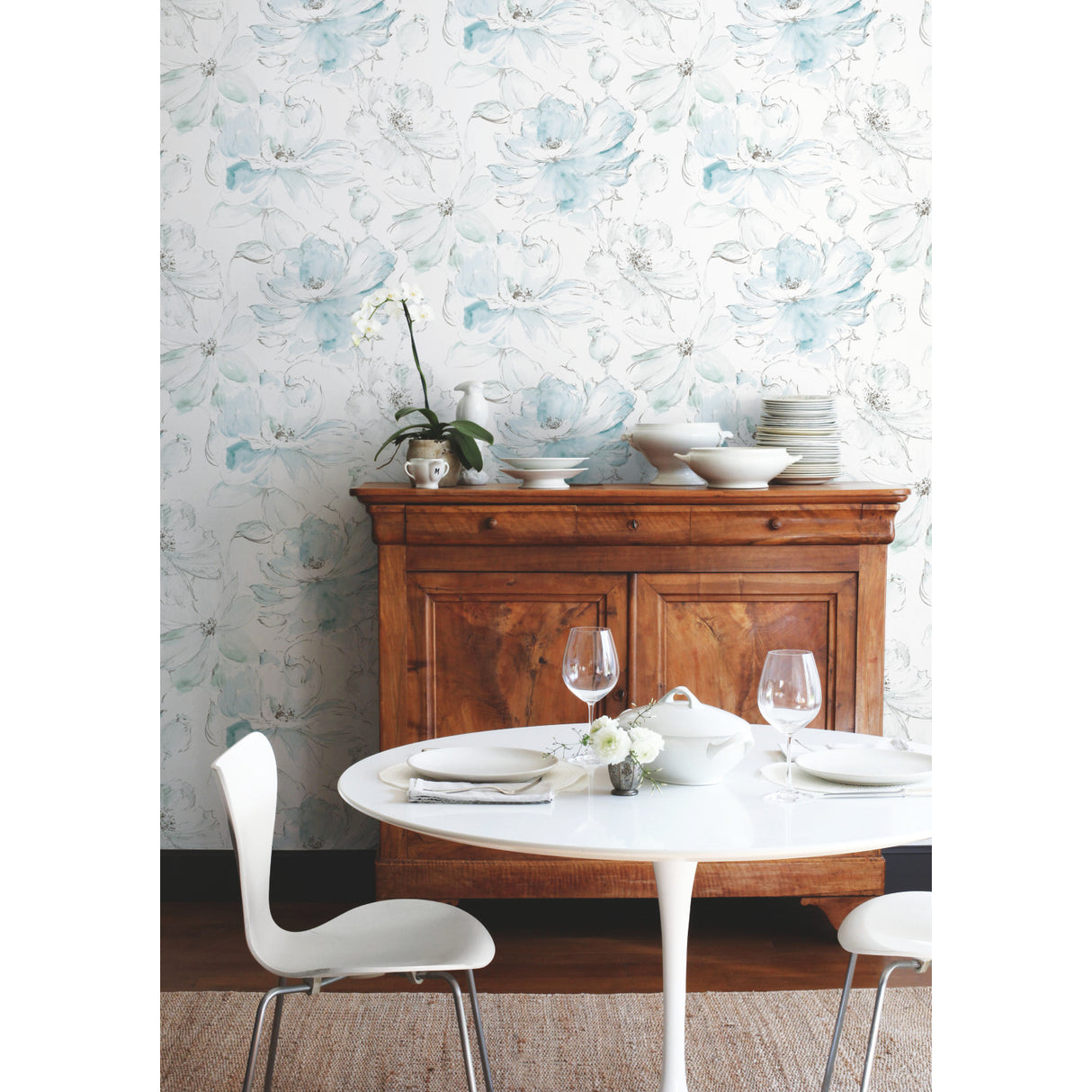 York CL2517 Floral Dreams Blue & Green Wallpaper