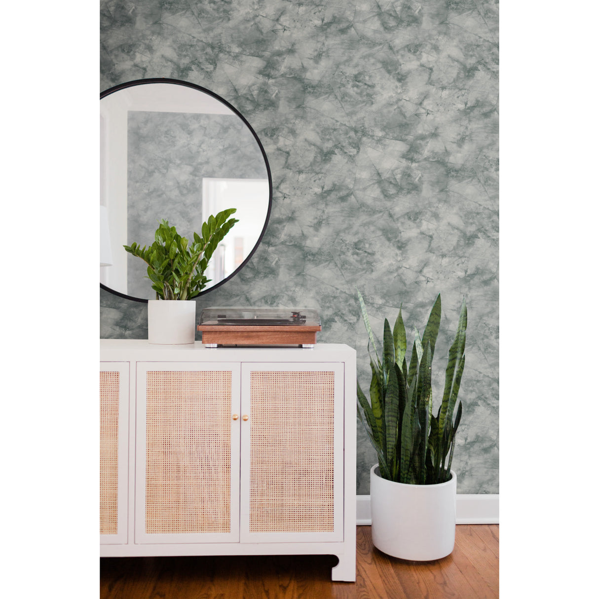 York CL2568 Pressed Petioles Teal Wallpaper