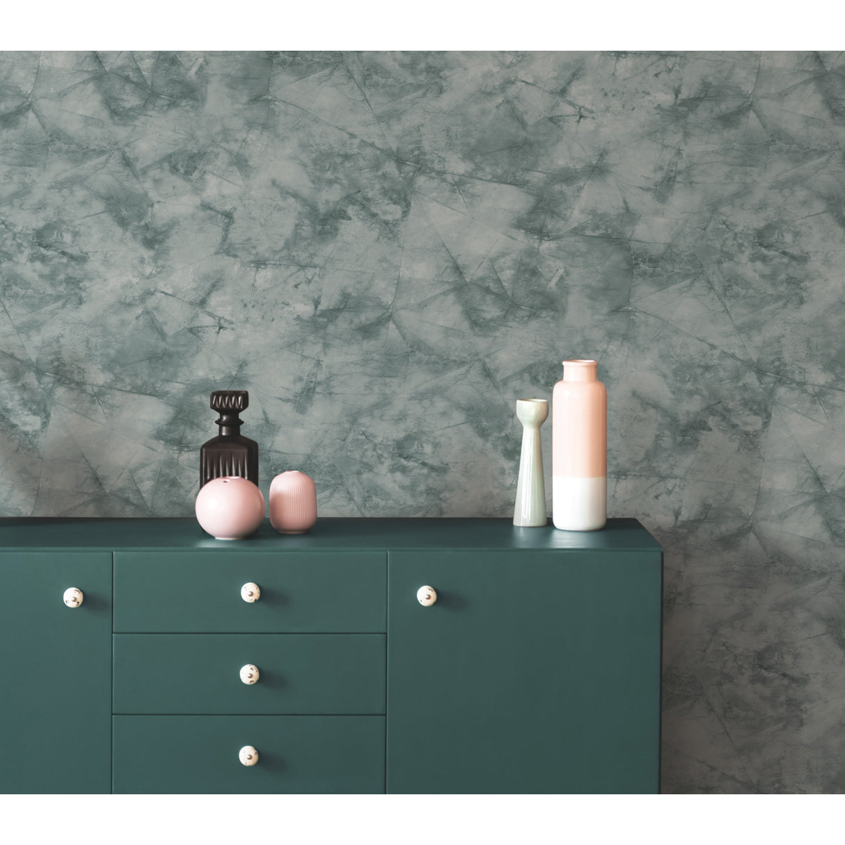 York CL2568 Pressed Petioles Teal Wallpaper