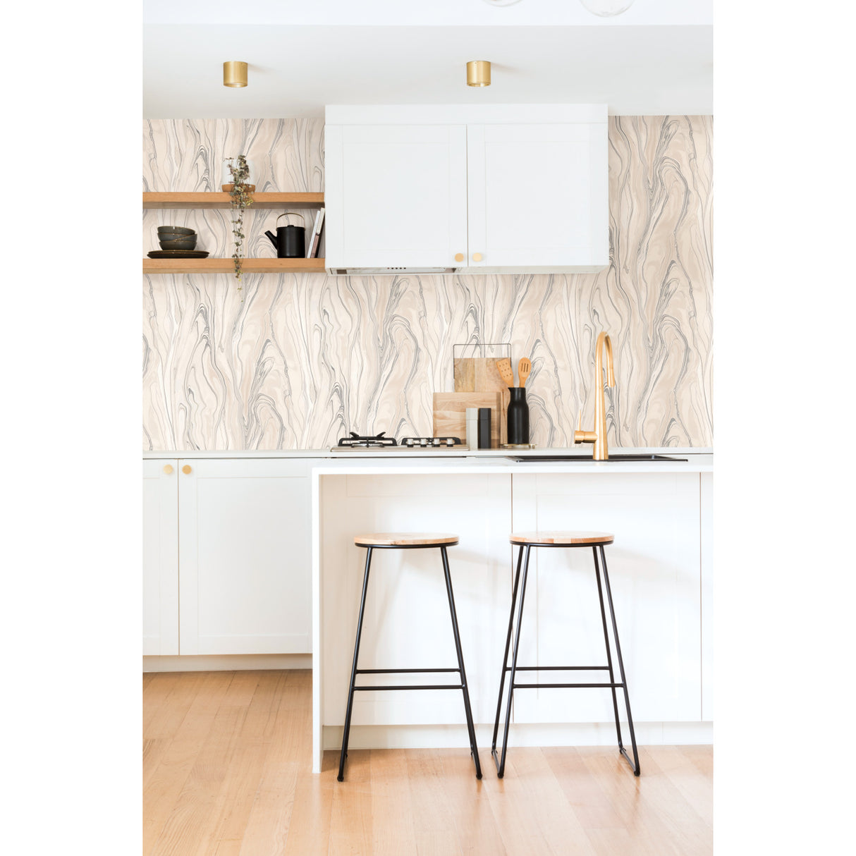 York CL2574 Liquid Marble Pink Wallpaper