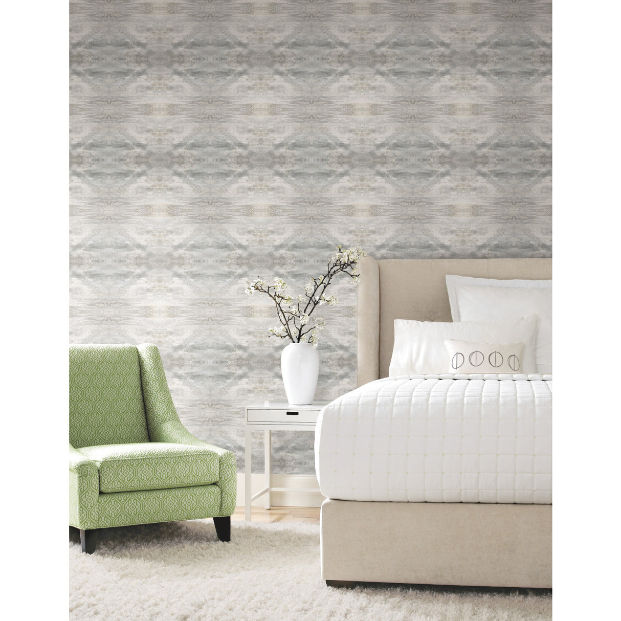 York CL2582 Serene Jewel Grey Wallpaper