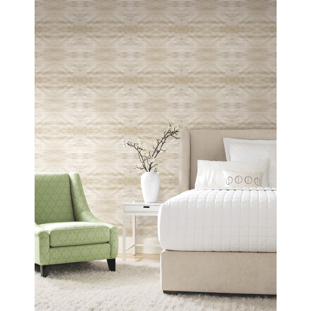 York CL2585 Serene Jewel Neutral Wallpaper
