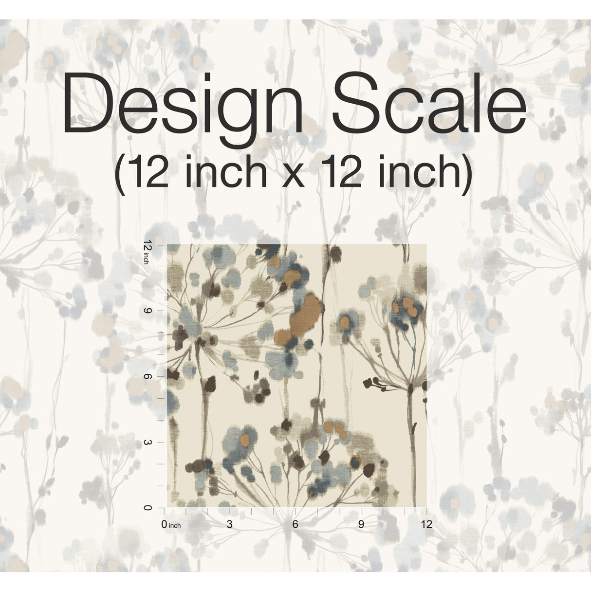 York CN2100 Flourish Teal Wallpaper