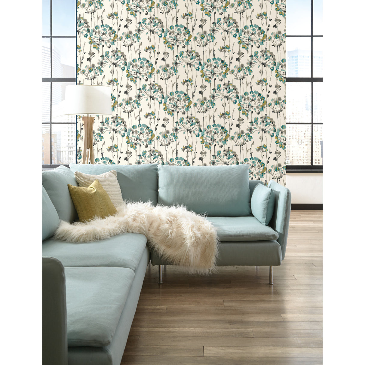 York CN2102 Flourish Gold Metallic Wallpaper