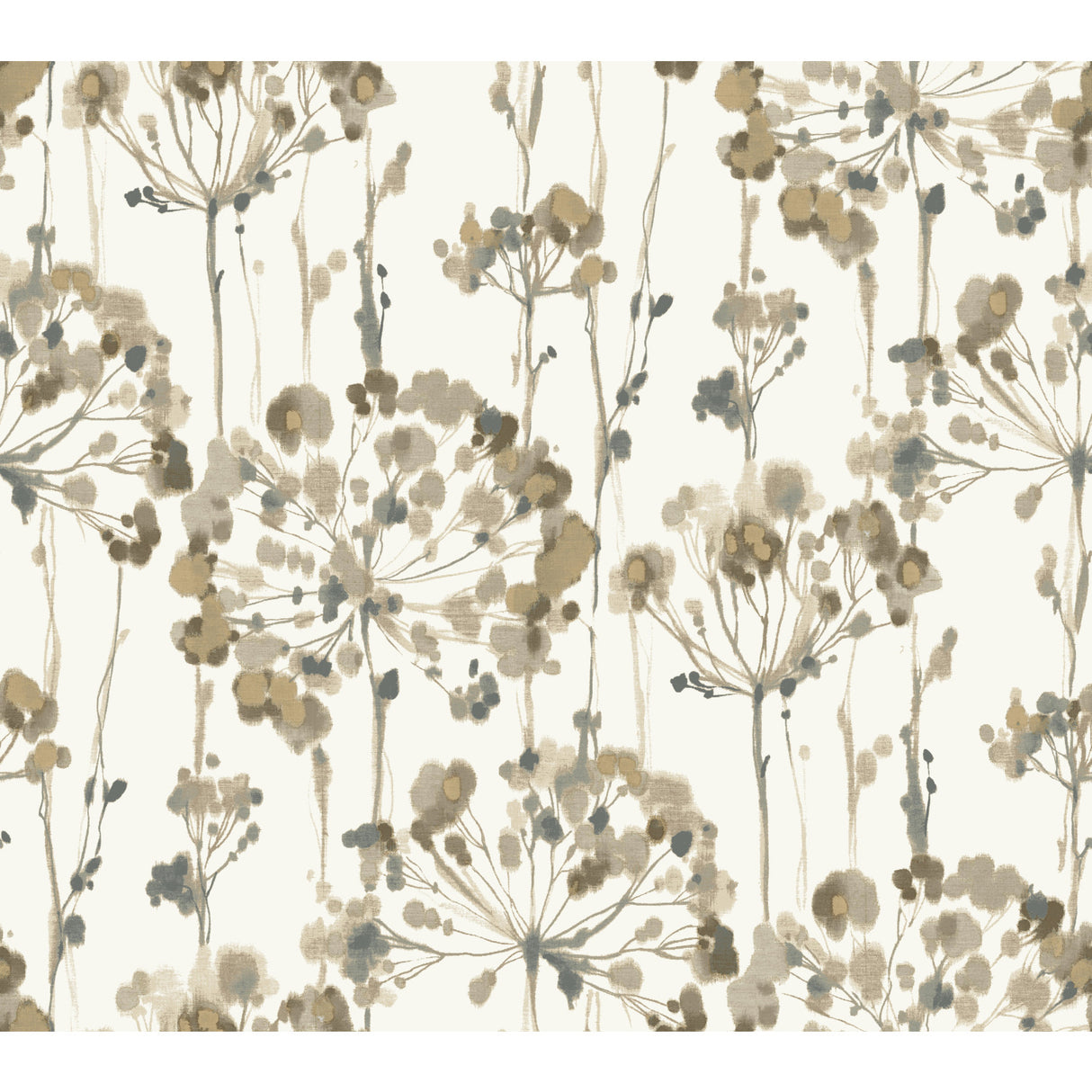 York CN2103 Flourish Taupe Metallic Wallpaper